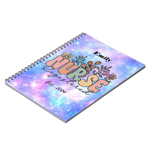 Eingeschriebene Krankenschwester Est. Spiral Foton Notizblock (Linke Seite)