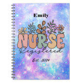 Eingeschriebene Krankenschwester Est. Spiral Foton Notizblock (Vorderseite)