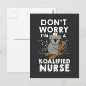 Eingeschriebene Krankenschwester Koala Postkarte (Vorne/Hinten)