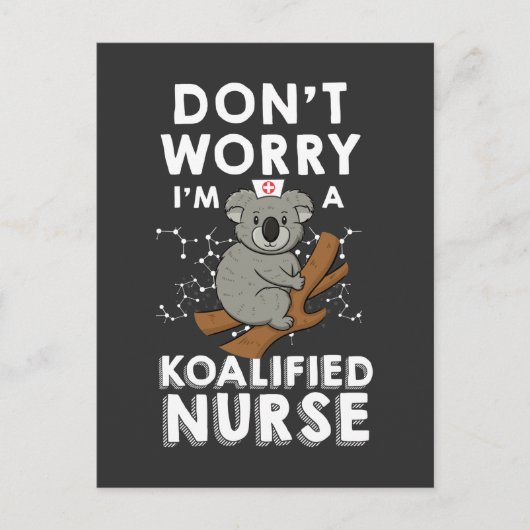 Eingeschriebene Krankenschwester Koala Postkarte (Vorderseite)
