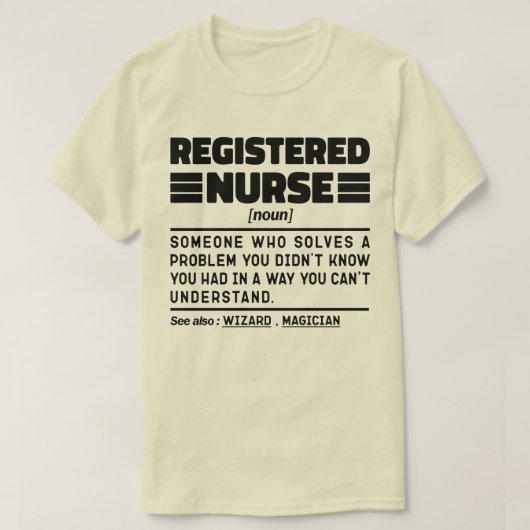 Eingeschriebene Krankenschwester Noun Gesundheitsm T-Shirt (Design vorne)