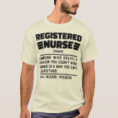 Eingeschriebene Krankenschwester Noun Gesundheitsm T-Shirt (Vorderseite)
