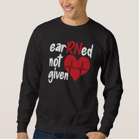 Eingeschriebene Krankenschwester Sweatshirt (Vorderseite)