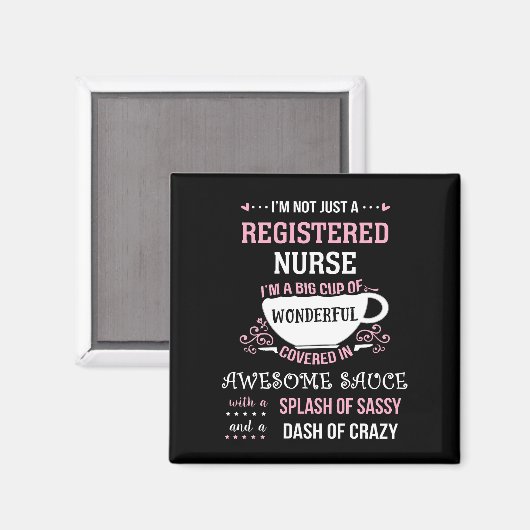 Eingeschriebene Krankenschwester Wunderbar Phantas Magnet (Vorderseite/Rückseite)