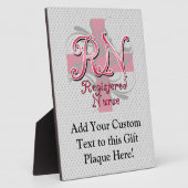 Eingeschriebene Krankenschwestern, rosa Wirbel Fotoplatte (Seite)