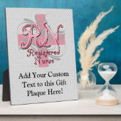 Eingeschriebene Krankenschwestern, rosa Wirbel Fotoplatte (Seite)