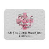 Eingeschriebene Krankenschwestern, rosa Wirbel Magnet (Horizontal)