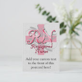 Eingeschriebene Krankenschwestern, rosa Wirbel Postkarte (Stehend Vorderseite)
