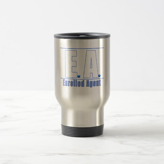 EINGESCHRIEBENER AGENT EA LOGO1 REISEBECHER (Mittel)