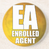 EINGESCHRIEBENER AGENT EA LOGO UNTERSETZER (Vorne)