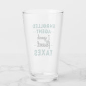 Eingeschriebener Agent I spricht fließende Steuern Glas (Rückseite)