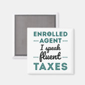 Eingeschriebener Agent I spricht fließende Steuern Magnet (Vorderseite/Rückseite)