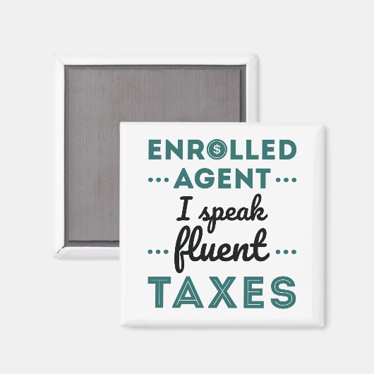 Eingeschriebener Agent I spricht fließende Steuern Magnet (Vorderseite/Rückseite)