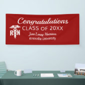Eingeschriebener Krankenpfleger Abschluss Medizini Banner (Messe)