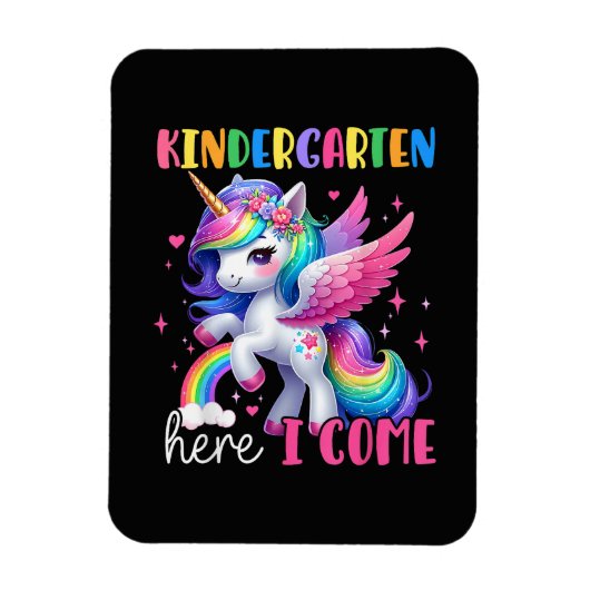 Eingeschultes Einhorn Kindergarten Magnet (Vertikal)