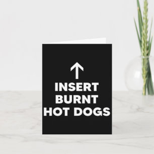 Eingesetzte verbrannte Hot Dogs Sommer Bbq Hot Dog Karte