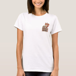 Eingesichtiger Bibliothekar-Eichhörnchen beim Lese T-Shirt