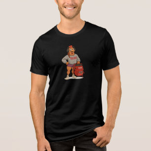 Eingespannte Hühner-Gym – Lustiges Hühner-Fitness- Tri-Blend Shirt