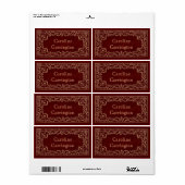 Eingestuftes Gilt Leather Effect Persönliches Buch (Vorne)