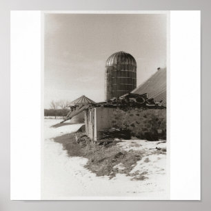 Eingestürzte Scheune Poster