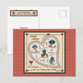 Eingeteilte oder geteilte 2_ Postkarte (Vorne/Hinten)