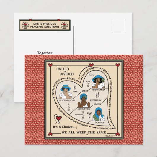 Eingeteilte oder geteilte 2_ Postkarte (Vorne/Hinten)