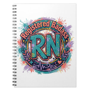 Eingetragene Badass-RN-Notizbuch Notizblock