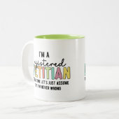 Eingetragene Diätitin RD Nie falsche Funny Gifts Zweifarbige Tasse (Vorderseite Links)