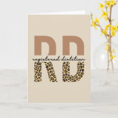 Eingetragene Dietitian Cheetah Print RD Geschenke Karte (Gelbe Blume)
