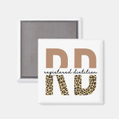 Eingetragene Geschenke von Dietitian Cheetah Magnet (Vorderseite/Rückseite)