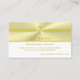 Eingetragene Hebamme mit goldenem Kadukus Begleitkarte