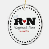 Eingetragene Krankenpflegeschütze Keramik Ornament (Links)