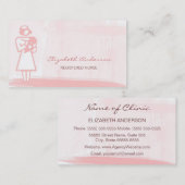 Eingetragene Krankenschwester Girly Pink Wasserfar Visitenkarte (Vorne/Hinten)