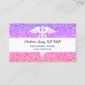 Eingetragene Krankenschwester Moderner Lila rosa G Visitenkarte (Vorderseite)