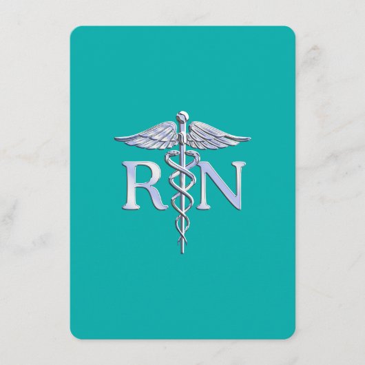 Eingetragene Krankenschwester RN Caduceus auf Türk Begleitkarte (Vorderseite)