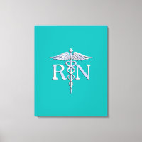 Eingetragene Krankenschwester RN Caduceus auf Türk