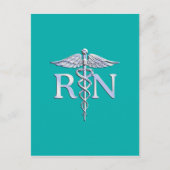 Eingetragene Krankenschwester RN Caduceus auf Türk Postkarte (Vorderseite)