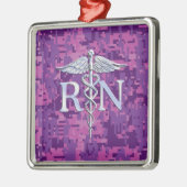 Eingetragene Krankenschwester RN Silver Caduceus a Silbernes Ornament (Links)