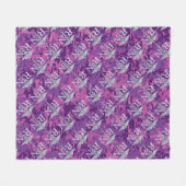 Eingetragene Krankenschwester Silver Caduceus Pink Fleecedecke (Vorderseite (Horizontal))