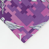 Eingetragene Krankenschwester Silver Caduceus Pink Fleecedecke (Ecke)