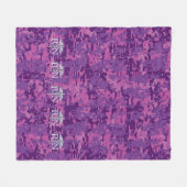 Eingetragene Krankenschwester Silver Caduceus Pink Fleecedecke (Vorderseite (Horizontal))