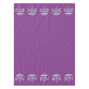 Eingetragene Krankenschwester Silver Caduceus Pink Tischdecke