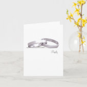 Eingetragene Ringe Silver BLK - Antwortkarte Karte (Gelbe Blume)