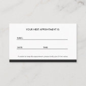 Eingetragener Berater - Berufliche Ernennung Terminkarte (Rückseite)