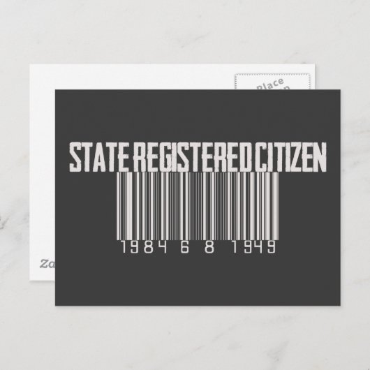 Eingetragener Staat Postkarte (Vorne/Hinten)