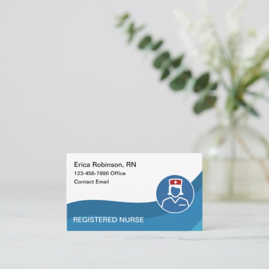 Eingetragenes KrankenTheme Visitenkarte (Stehend Vorderseite)