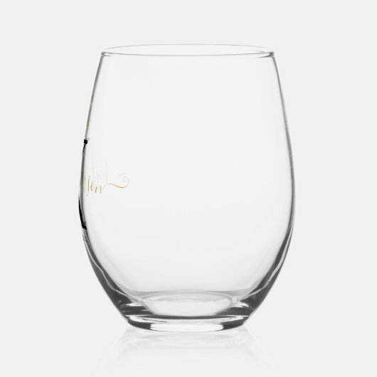 Eingetragenes Nurse RN Abschluss Keepake Monogramm Weinglas Ohne Stiel (Links)