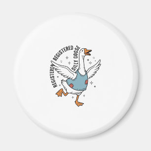 Eingetragenes Silly Goose Vintage Vector-Shirt-Des Magnet