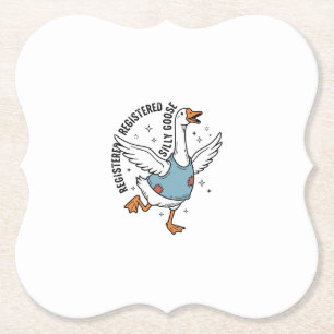 Eingetragenes Silly Goose Vintage Vector-Shirt-Des Untersetzer