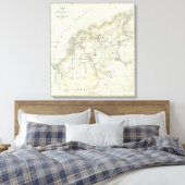 Eingeweihte Karte Kolumbiens Leinwanddruck (Insitu (Schlafzimmer))